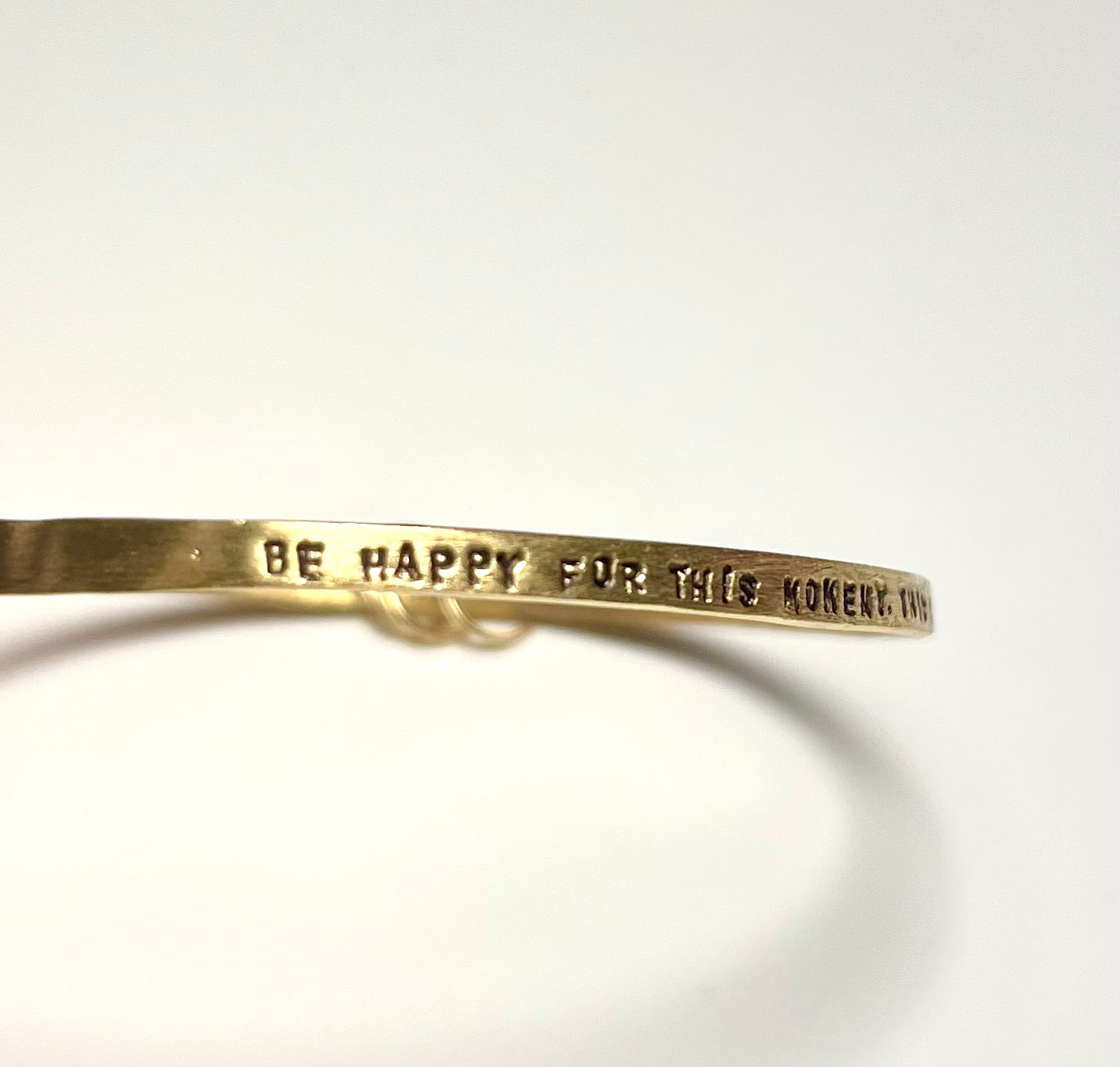 “Be Happy for This Moment” Gold Bracelet