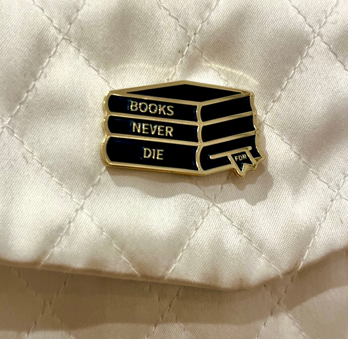 “Books Never Die” Pin