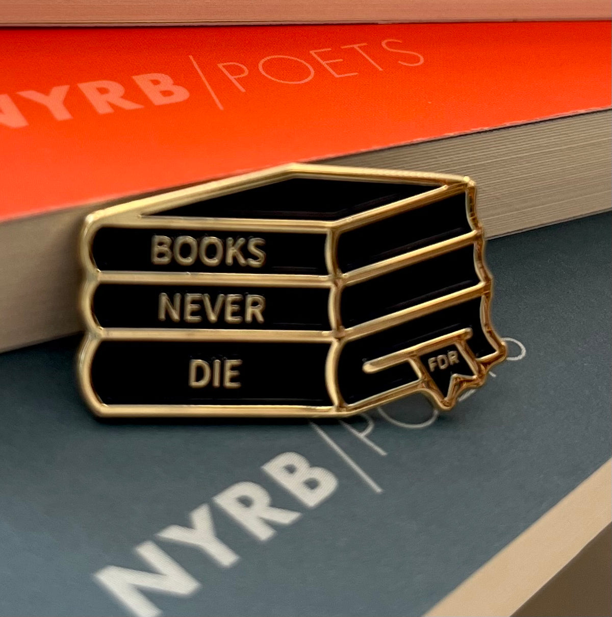“Books Never Die” Pin