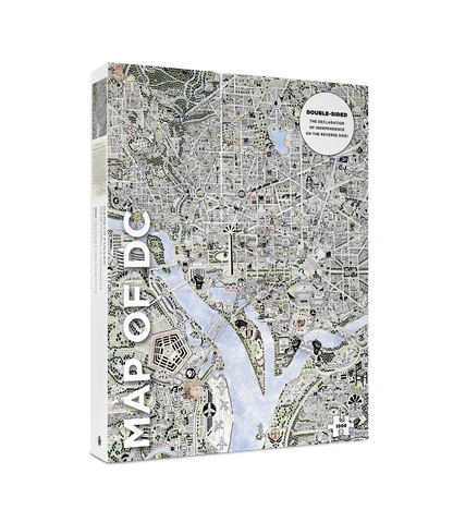 Map of DC and Declaration of Independence: 1,000-Piece Double-Sided Puzzle