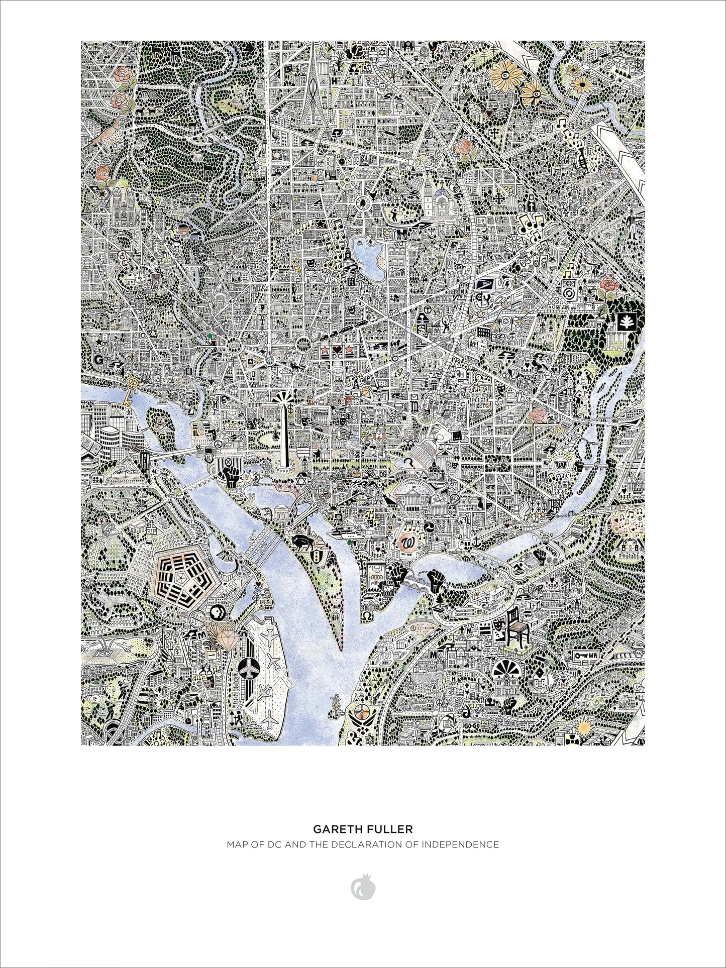 Map of DC and Declaration of Independence: 1,000-Piece Double-Sided Puzzle