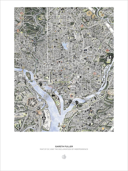 Map of DC and Declaration of Independence: 1,000-Piece Double-Sided Puzzle