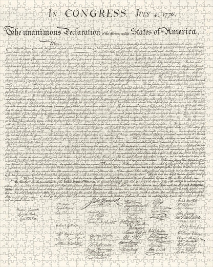Map of DC and Declaration of Independence: 1,000-Piece Double-Sided Puzzle