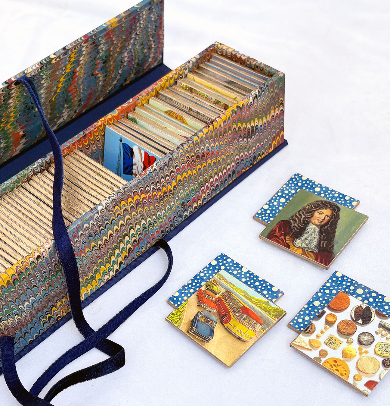 Handmade Memory Game with Vintage Imagery—French Version