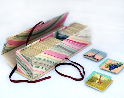 Handmade Memory Game with Vintage Imagery—French Version