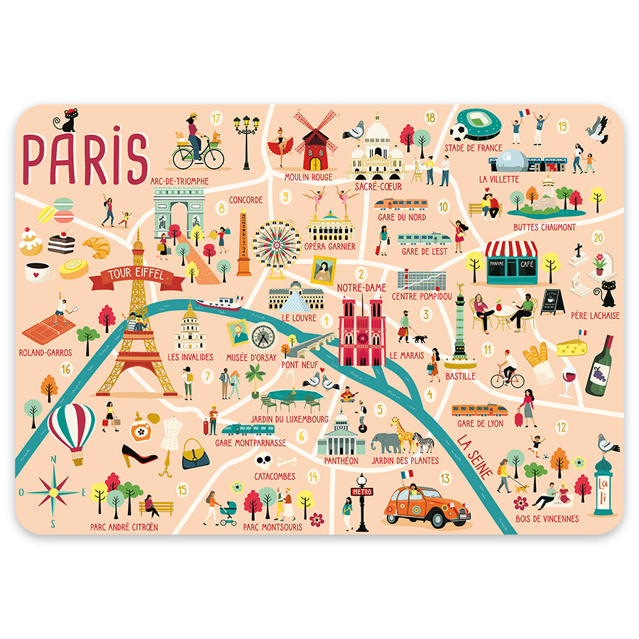 Learn About France Placemat Sets