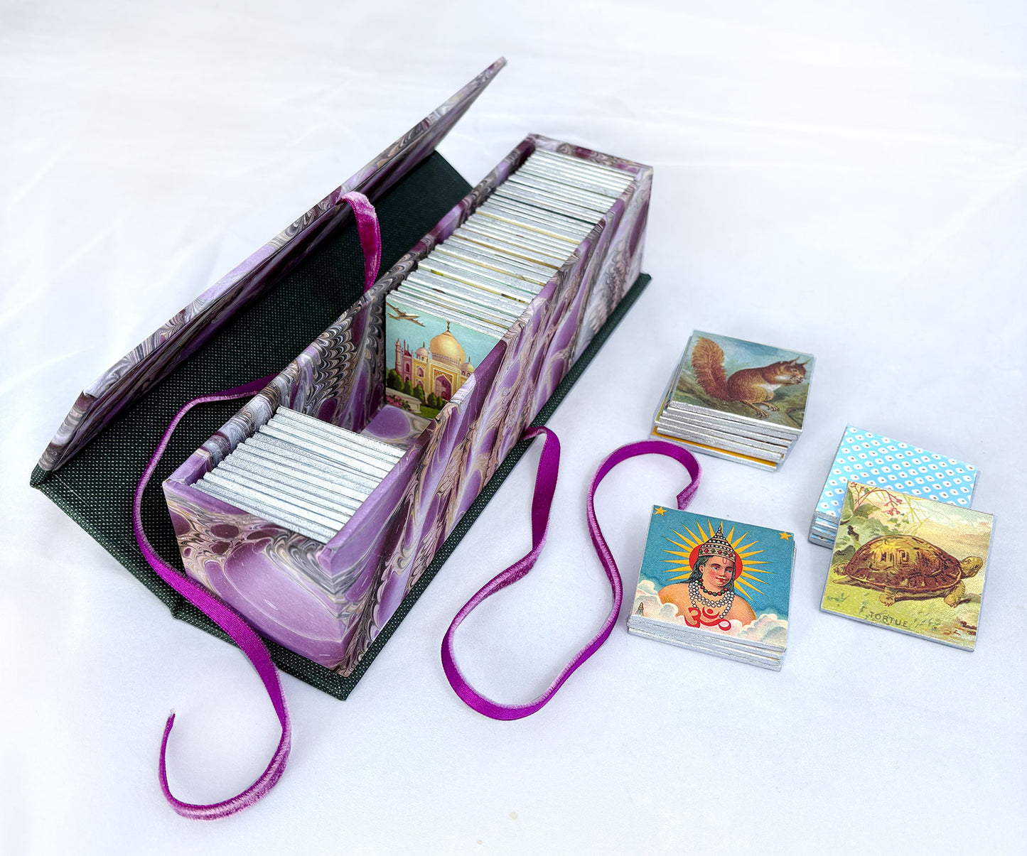 Handmade Memory Game with Vintage Imagery