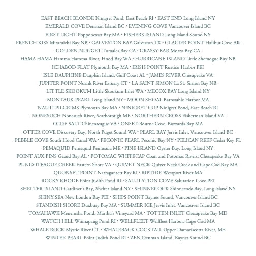 North American Oyster Luncheon Napkins