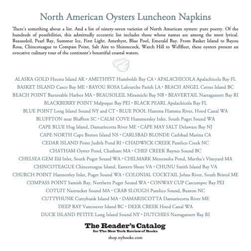 North American Oyster Luncheon Napkins
