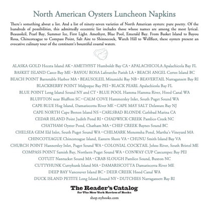 North American Oyster Luncheon Napkins