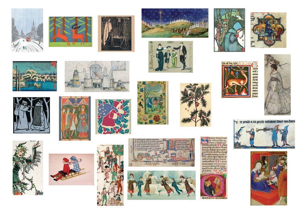 Christmas Bookshelf Advent Calendar Card