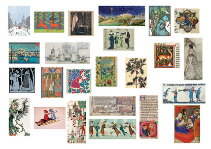Christmas Bookshelf Advent Calendar Card