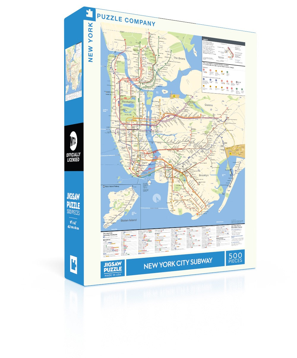 New York City Subway Map: 500-Piece Puzzle