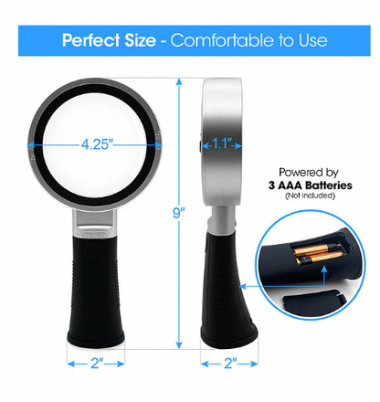 10X Magnifying Glass with Lights
