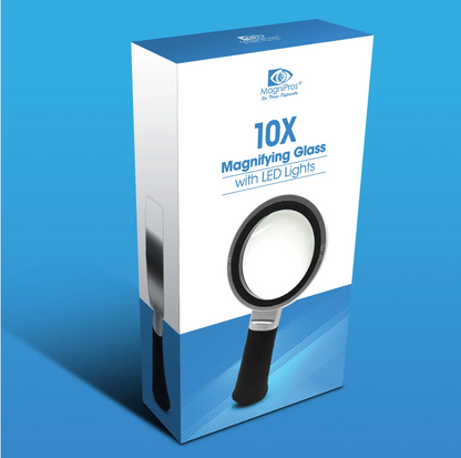 10X Magnifying Glass with Lights