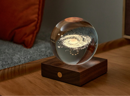 Illuminated Galaxy Crystal Ball