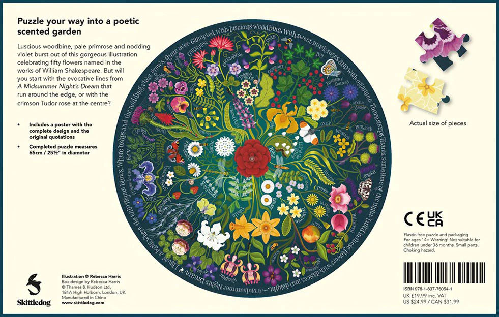 Shakespeare’s Flowers: 1,000-Piece Puzzle