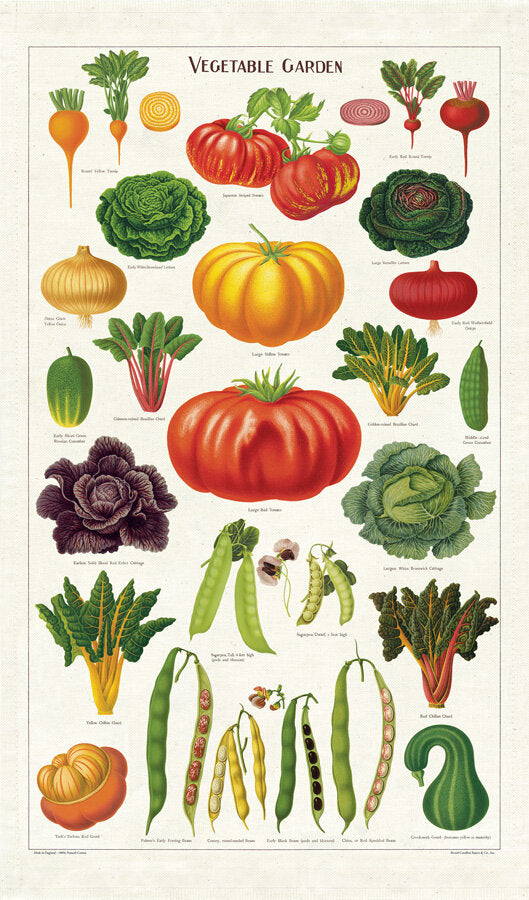 Vintage Vegetable Garden Tea Towel