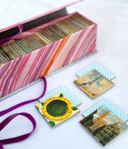 Handmade Memory Game with Vintage Imagery—French Version