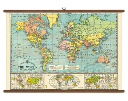 World Map School Chart
