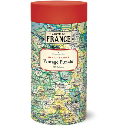 Vintage Map of France: 1,000-Piece Puzzle