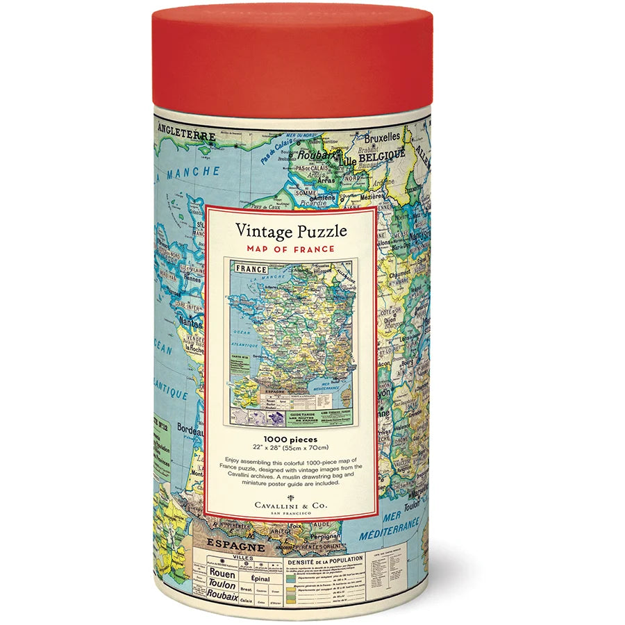 Vintage Map of France: 1,000-Piece Puzzle