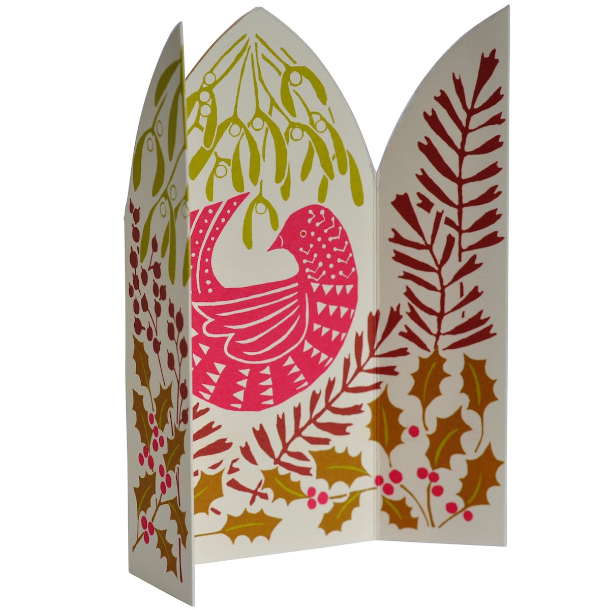 Winter Bird Triptych Holiday Card