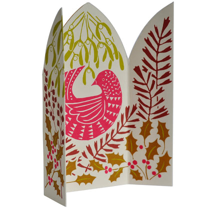 Winter Bird Triptych Holiday Card