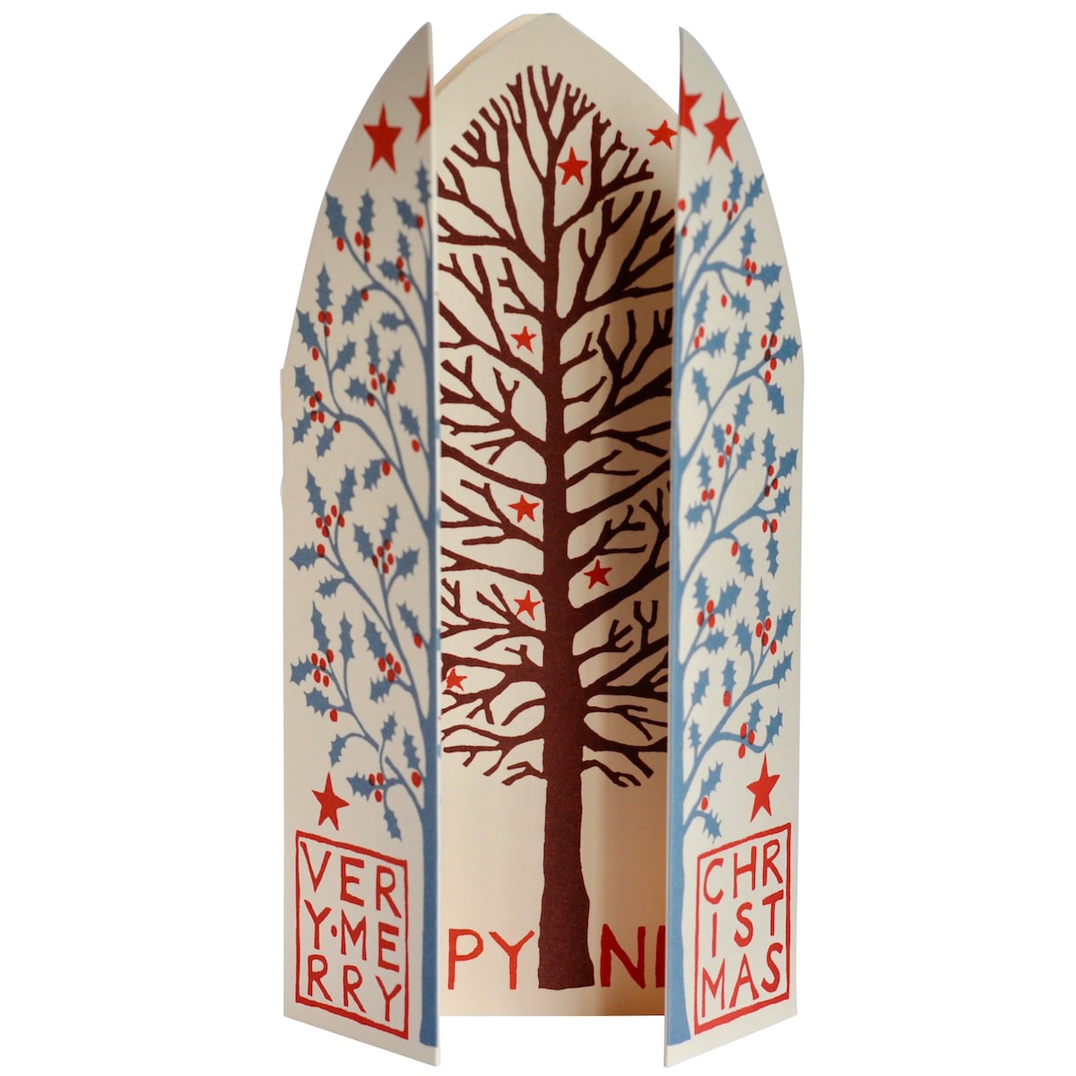 Winter Trees Triptych Holiday Card