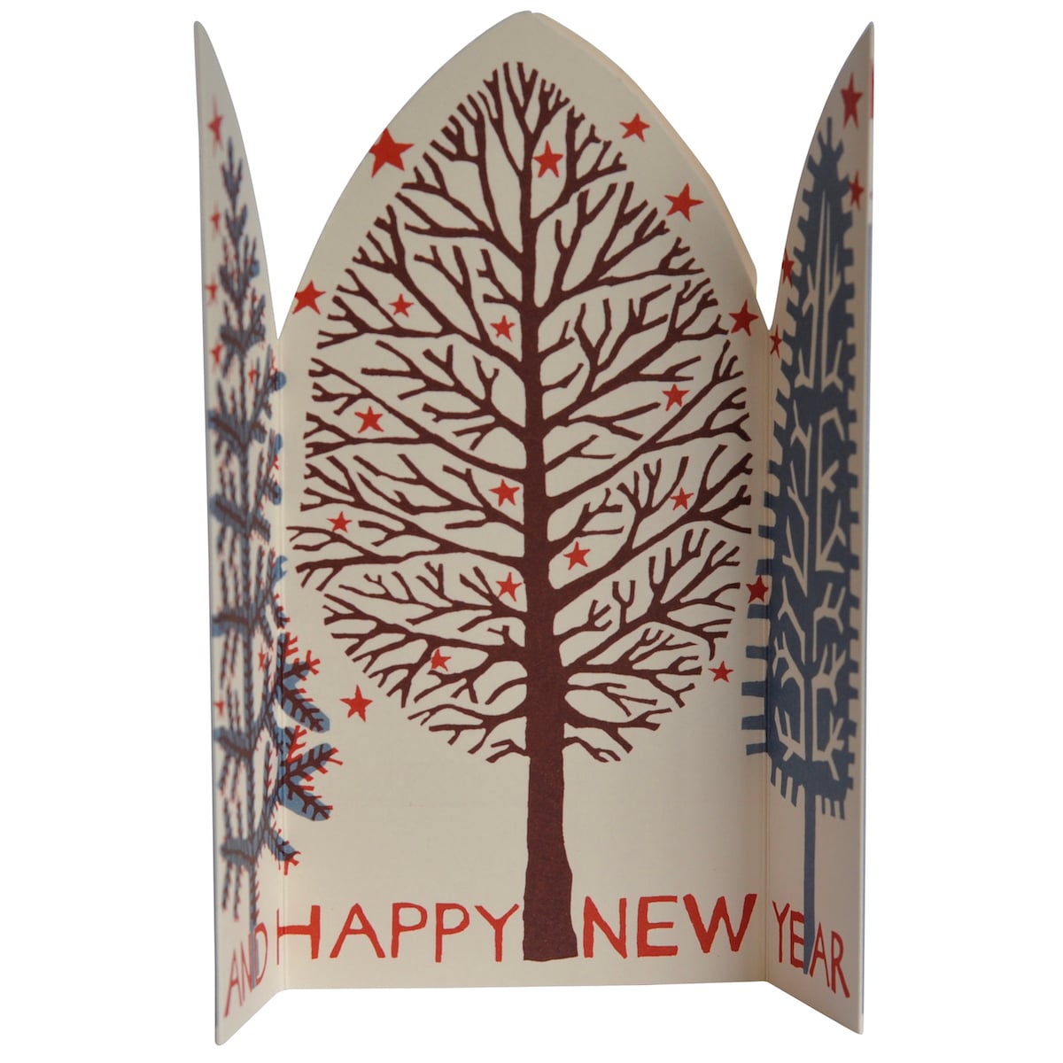 Winter Trees Triptych Holiday Card