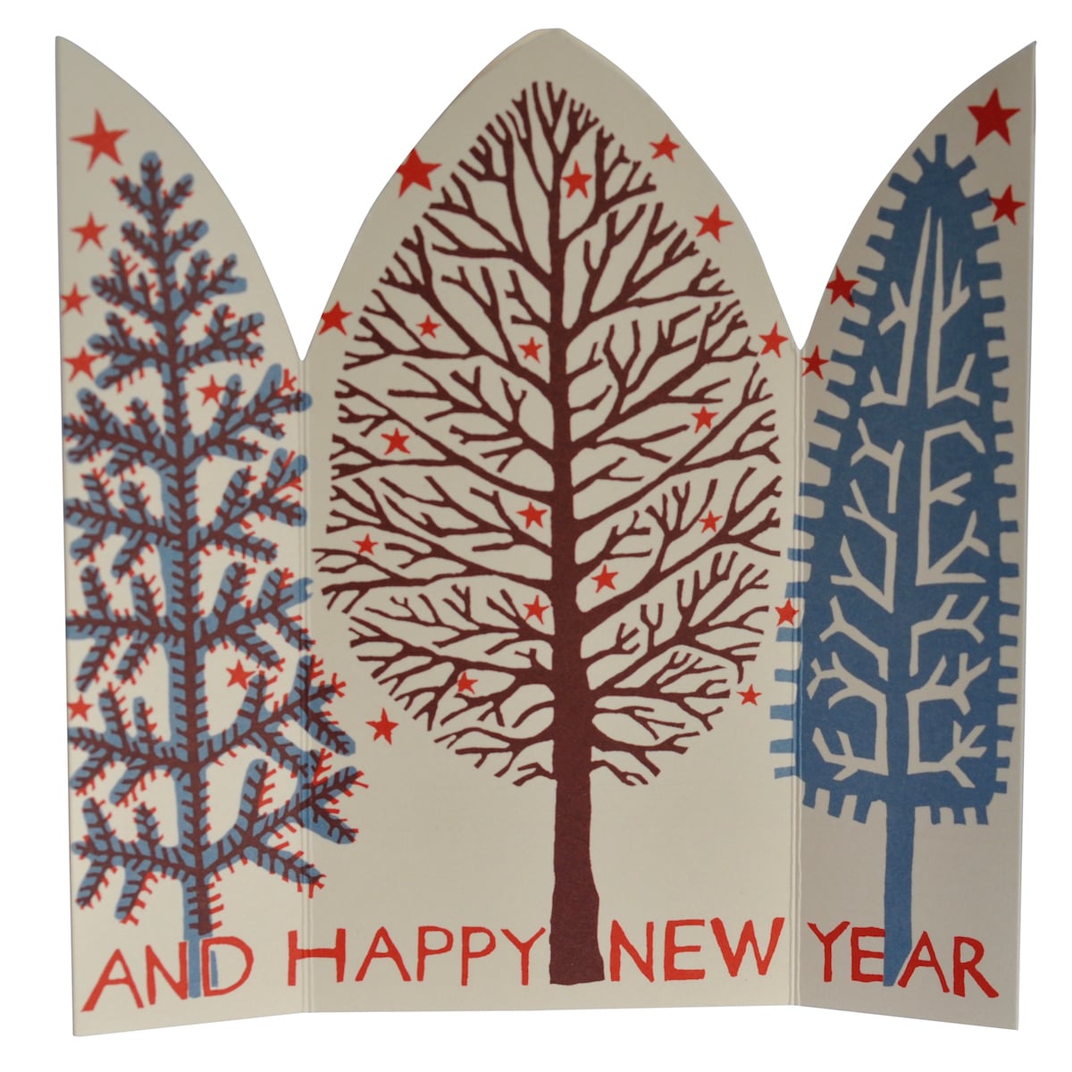 Winter Trees Triptych Holiday Card
