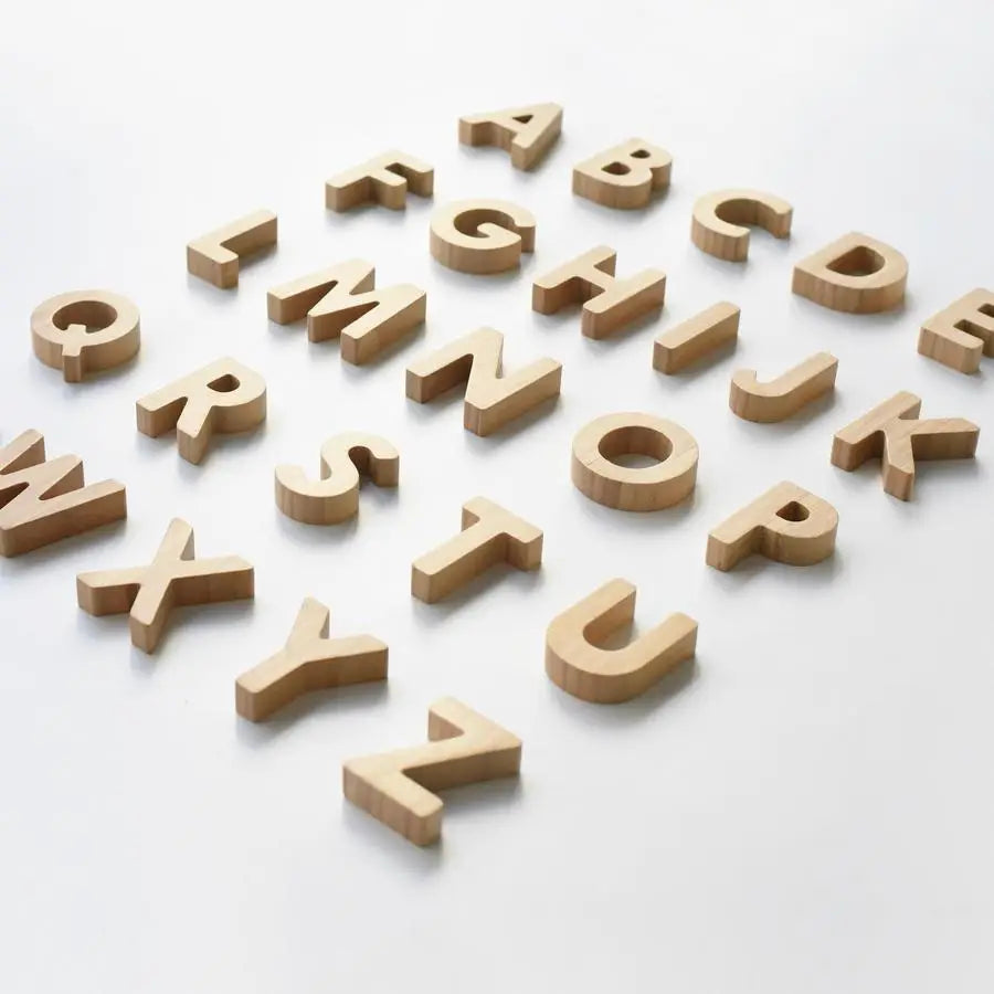Bamboo Alphabet Blocks