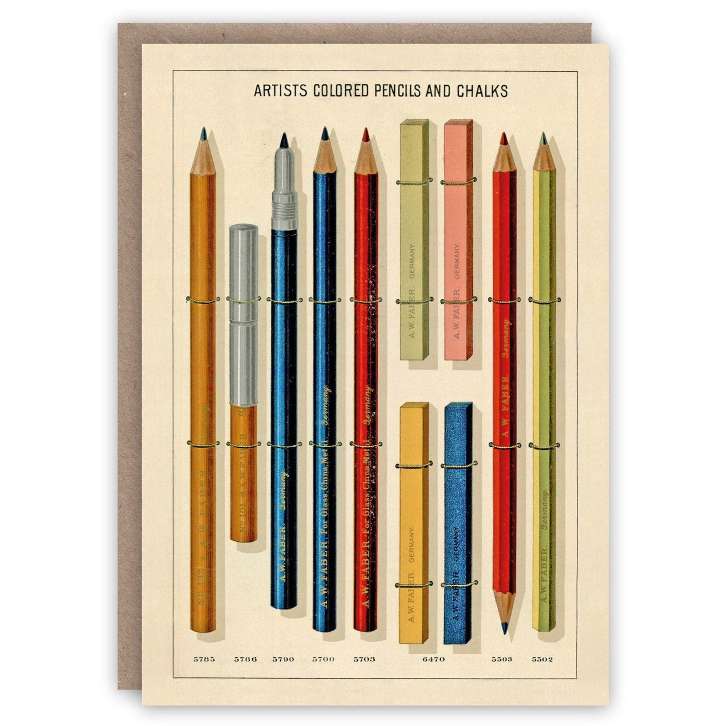 Artists’ Pencils and Chalks Greeting Cards