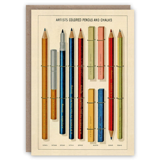 Artists’ Pencils and Chalks Greeting Cards