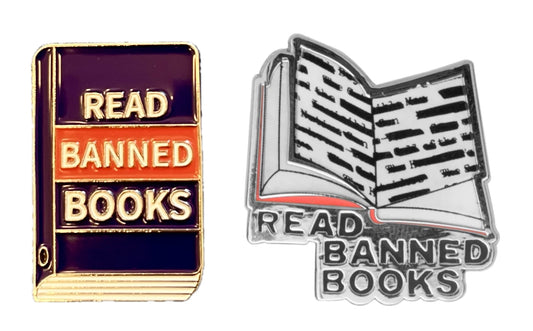 Read Banned Books Enamel Pin