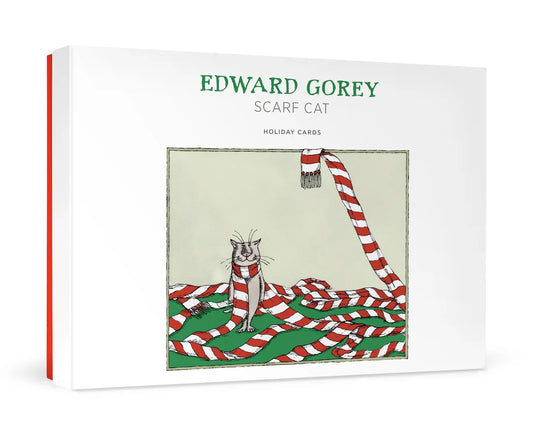 Edward Gorey Cat in Scarf Holiday Cards