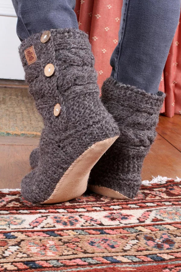 Chamonix Cable-Knit Slipper Socks