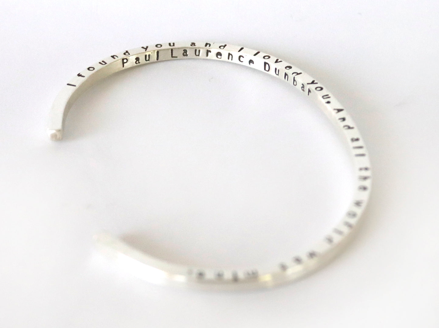 “And All the World Was Mine” Silver Bracelet