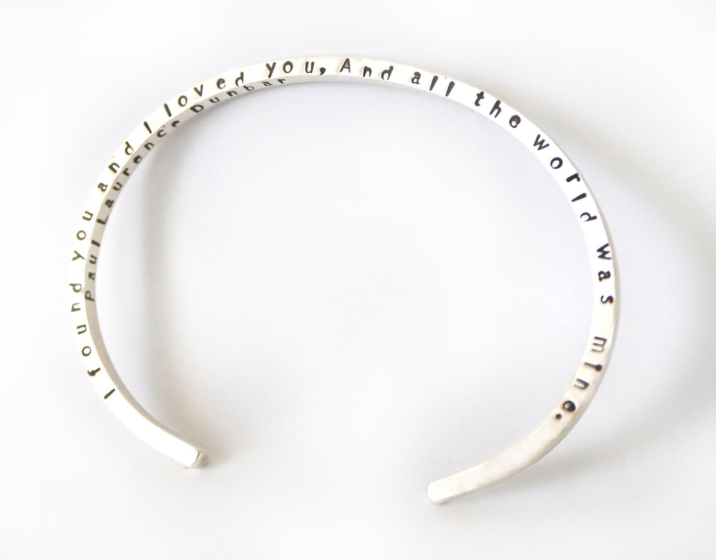 “And All the World Was Mine” Silver Bracelet