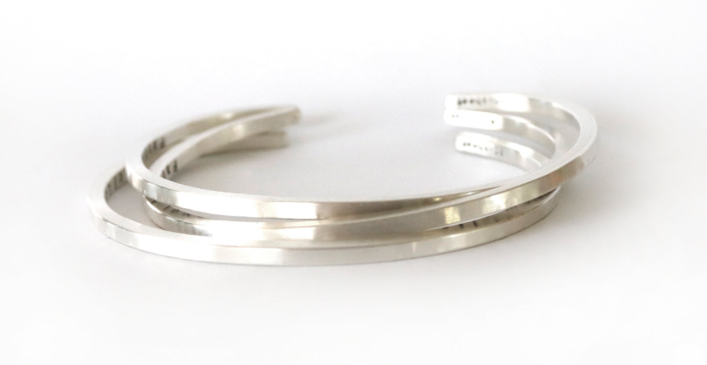 “And All the World Was Mine” Silver Bracelet