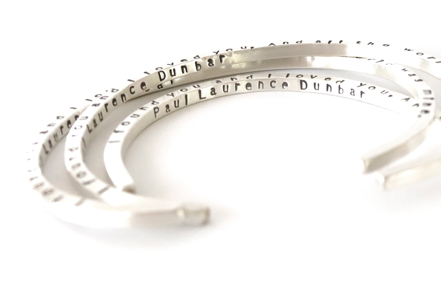 “And All the World Was Mine” Silver Bracelet