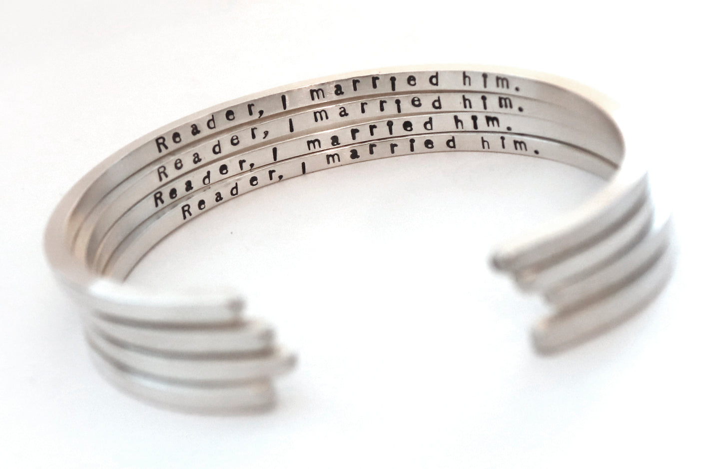 Reader, I Married Him Silver Brontë Bracelet