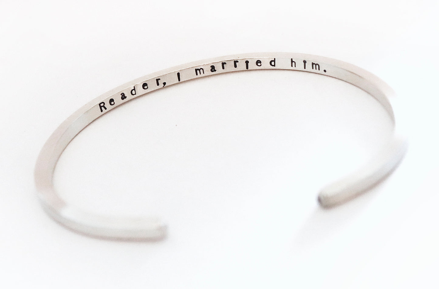 Reader, I Married Him Silver Brontë Bracelet