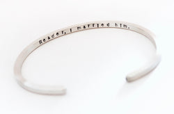 "Reader, I Married Him" Silver Brontë Bracelet