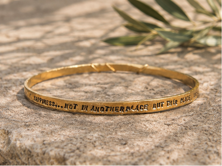 Walt Whitman Gold Happiness Bracelet