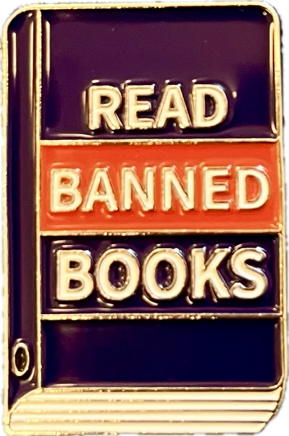 Read Banned Books Enamel Pin