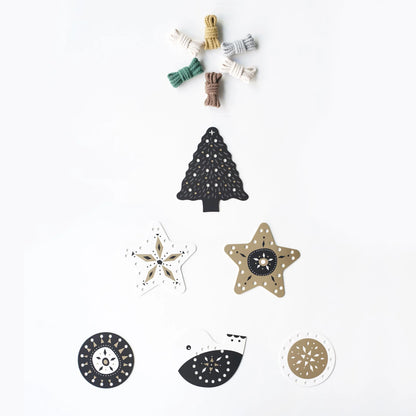 Festive Ornament Lacing Cards