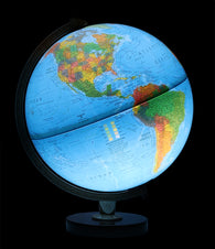 Illuminated Raised Relief Desk Globe