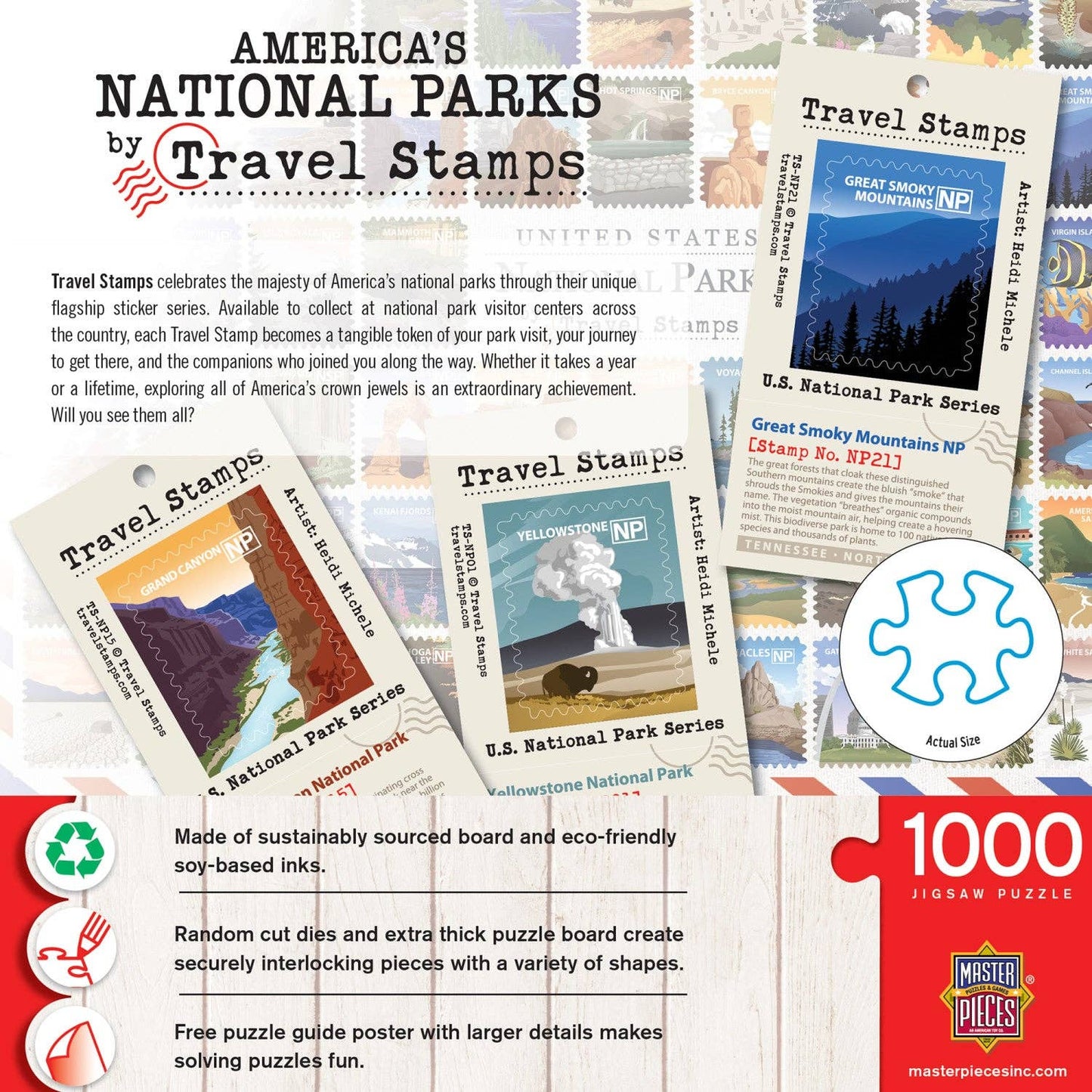 National Parks Travel Stamps: 1,000-Piece Puzzle