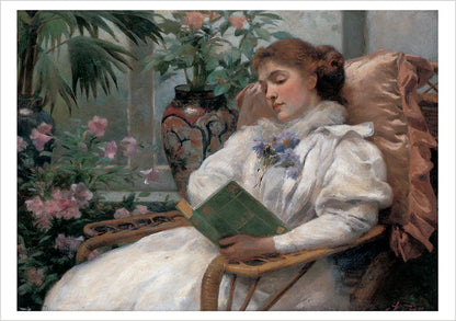 Reading Woman Notecard Set
